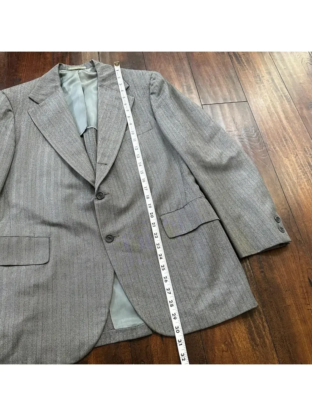 1960s 1970s Brown Striped Sport Jacket VTG Mens Suit 41 33x27 Rockabilly Wool